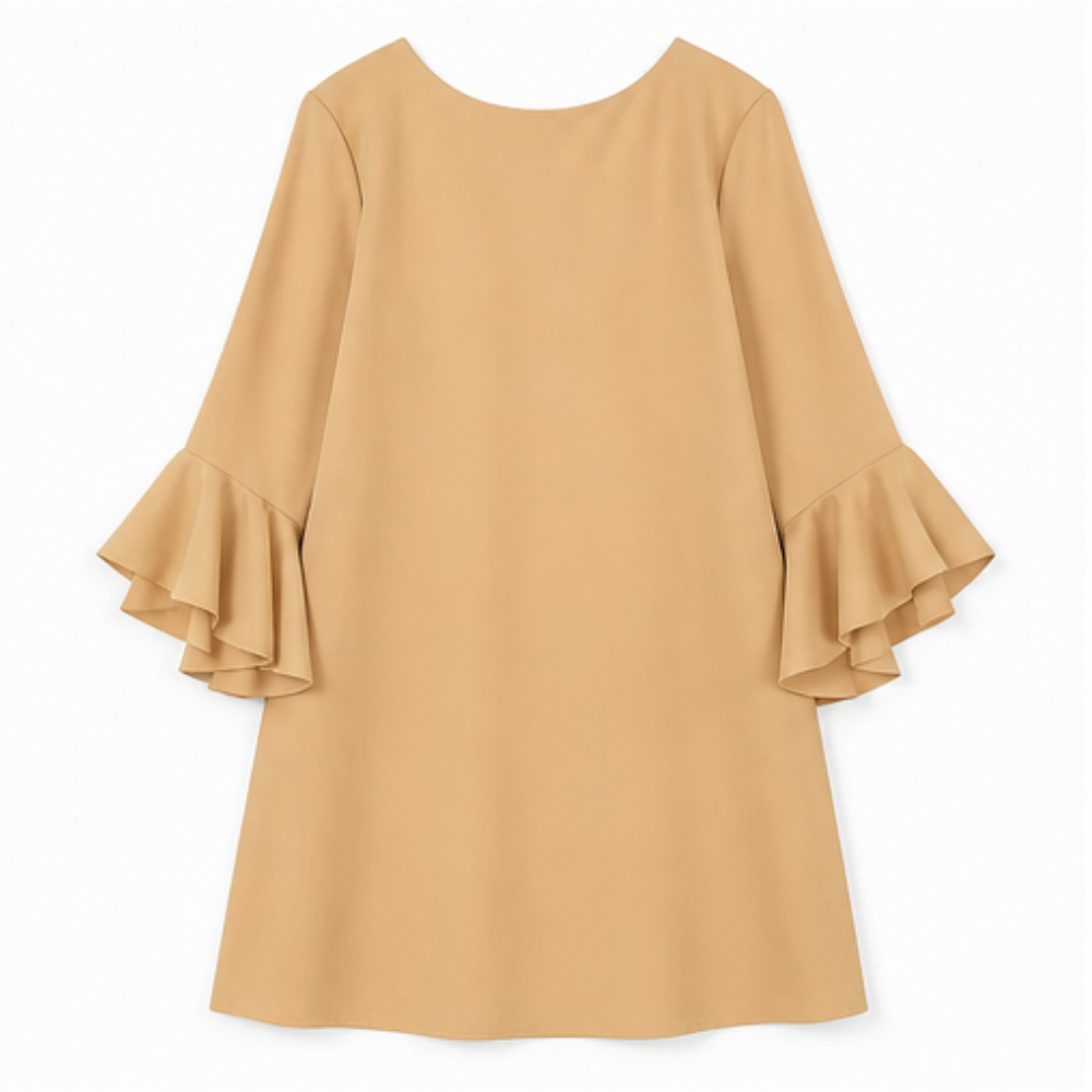 Statement Bell Sleeve Mini Dress — View 13 | Clova