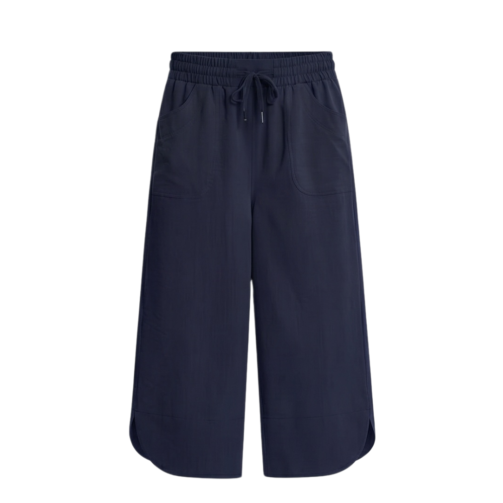 Soft Cropped Wide-Leg Pants with Pockets — View 15 | Clova