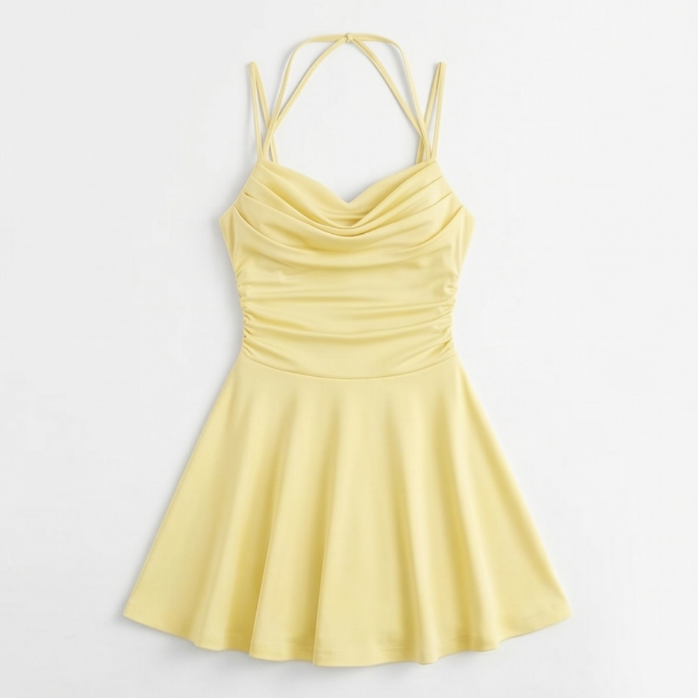 Ruched A-Line Mini Dress for Events — View 15 | Clova