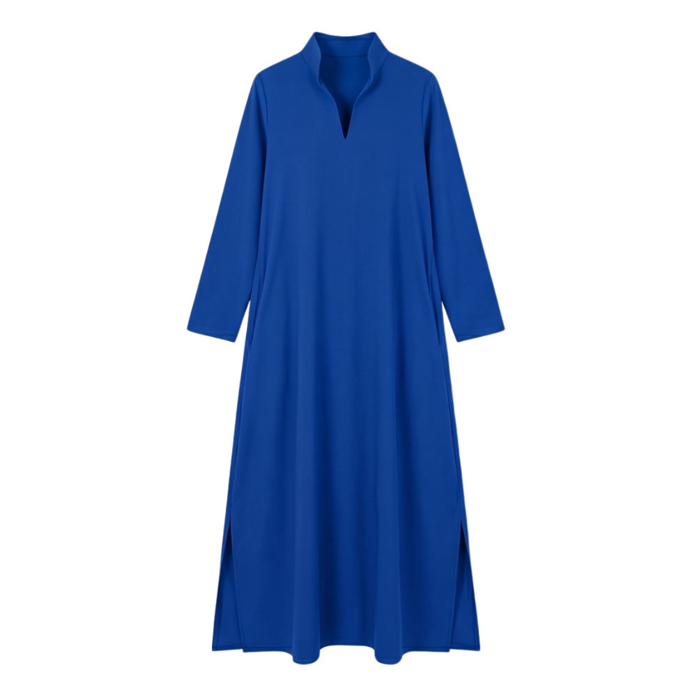 Loose Maxi Dress with Side Slits — View 20 | Clova
