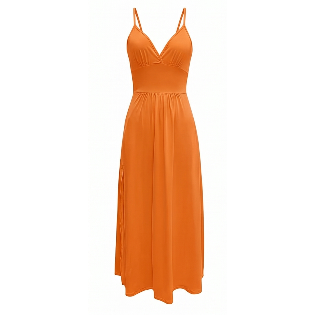 Flowing V-Neck Maxi Dress — View 19 | Clova