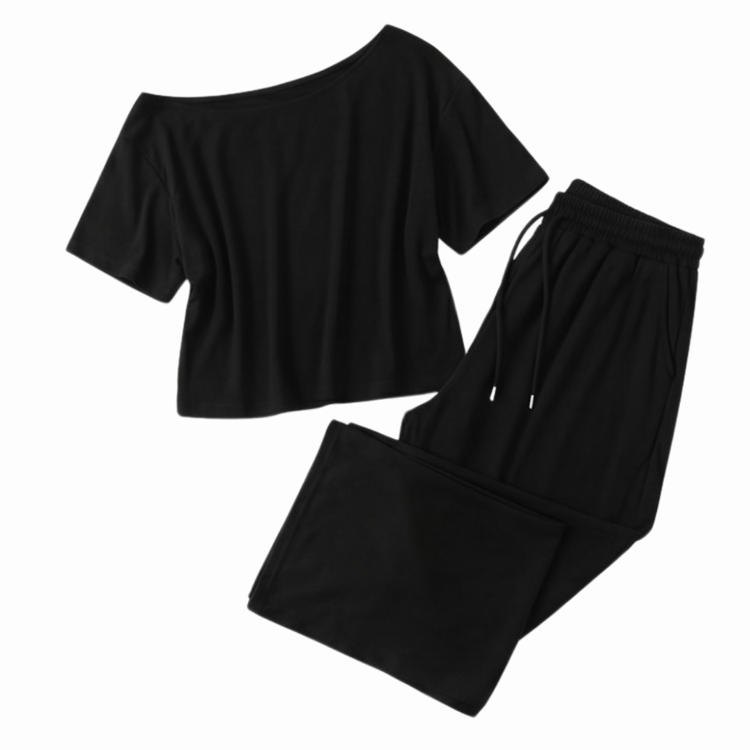 Effortless Off Shoulder Two Piece Set — View 14 | Clova