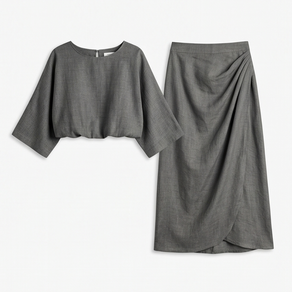 Lunavia Kimono Sleeve Two-Piece Set for Effortless Elegance — View 11 | Clova