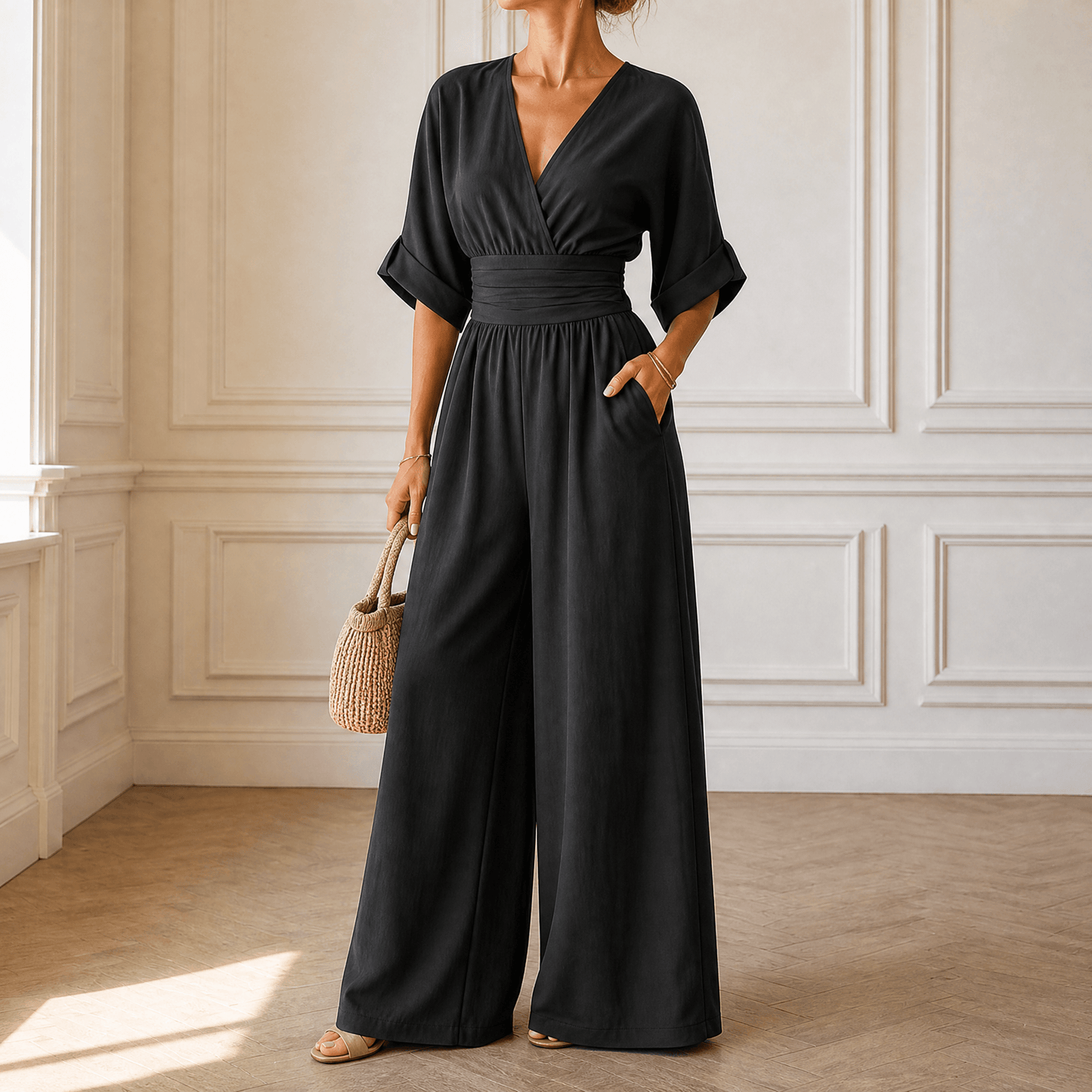 Elegant Wrap Jumpsuit — View 20 | Clova