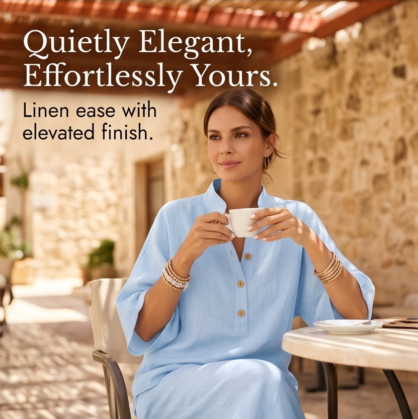 Breezy Linen Two-Piece Set for Warm Days