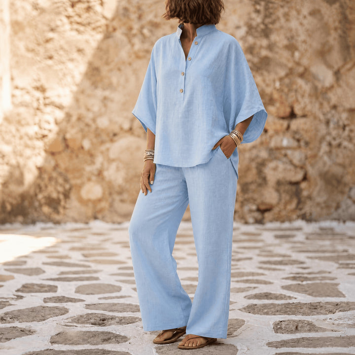 Breezy Linen Two-Piece Set for Warm Days