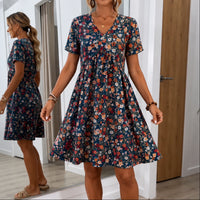 Women's Flowy Floral Midi Dress