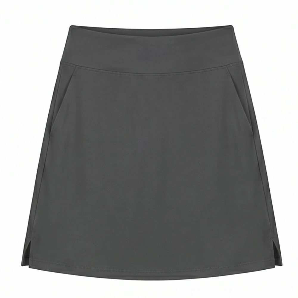 Knee-Length Skort with Built-In Shorts — View 16 | Clova