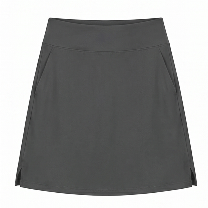 Knee-Length Skort with Built-In Shorts — View 16 | Clova