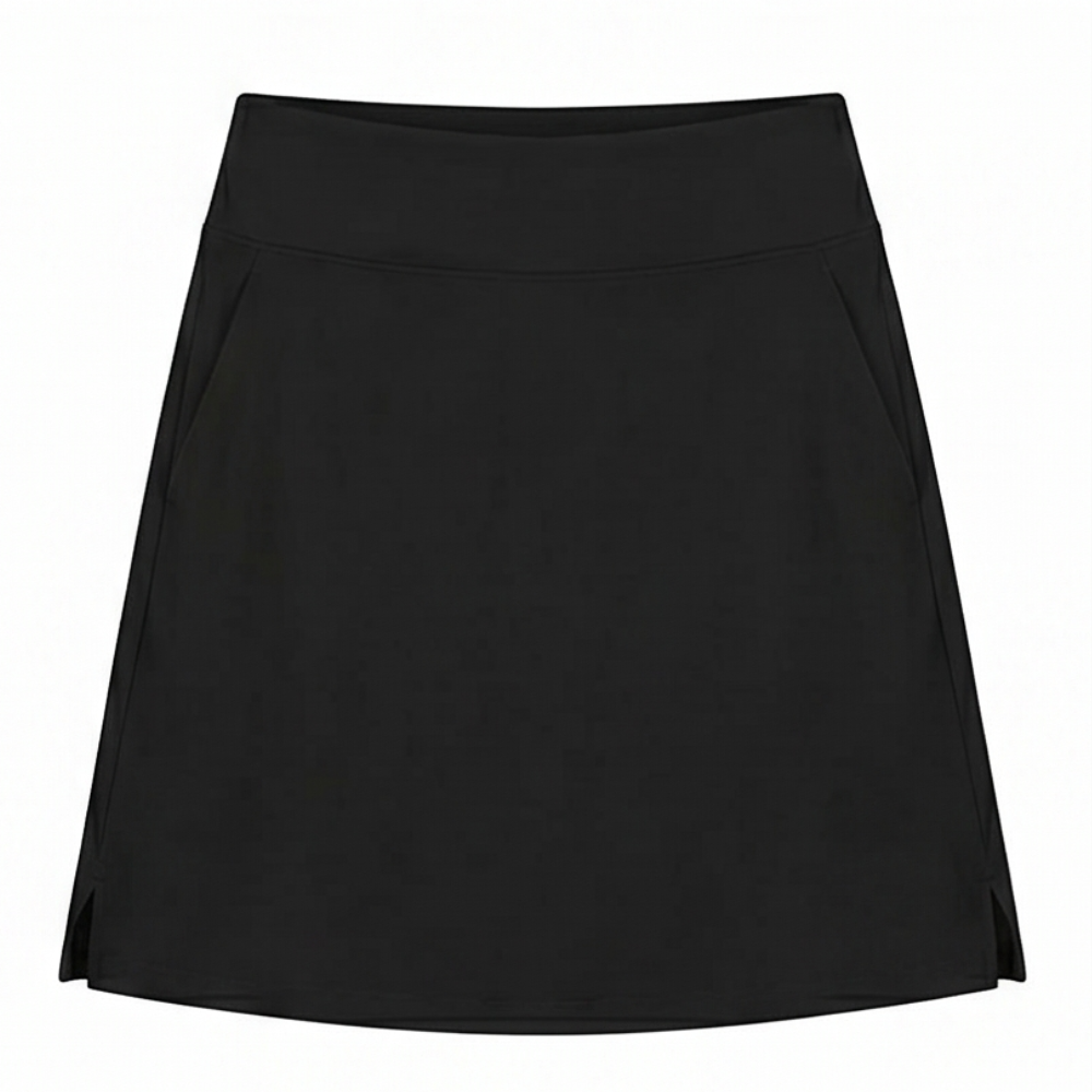Knee-Length Skort with Built-In Shorts — View 18 | Clova