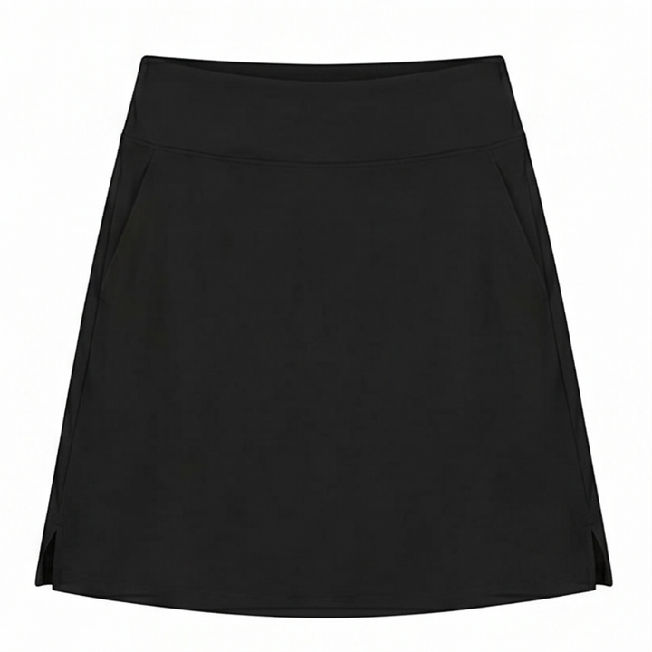 Knee-Length Skort with Built-In Shorts — View 18 | Clova