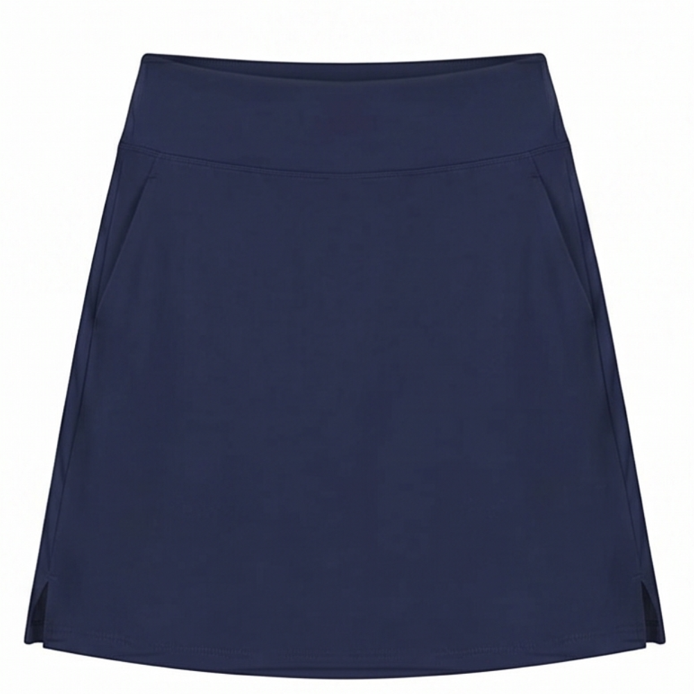 Knee-Length Skort with Built-In Shorts — View 19 | Clova
