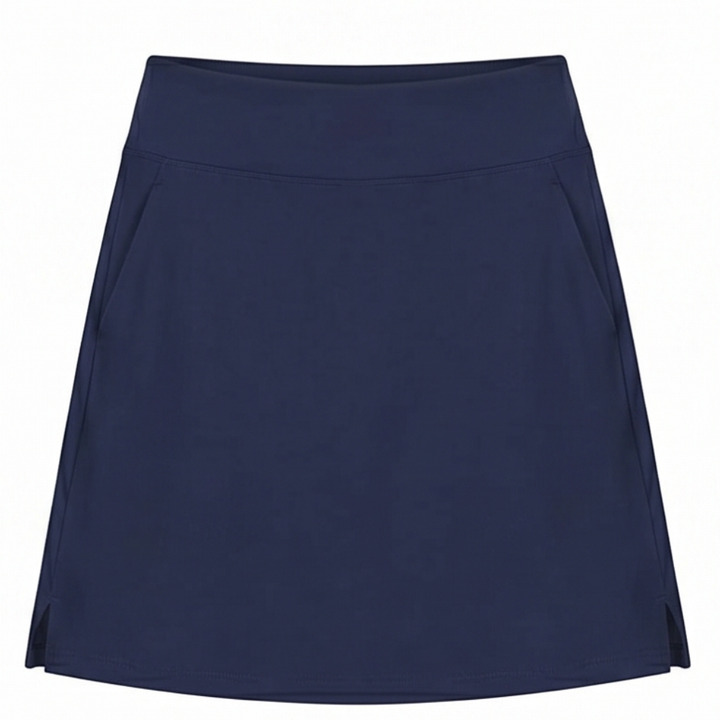 Knee-Length Skort with Built-In Shorts — View 19 | Clova