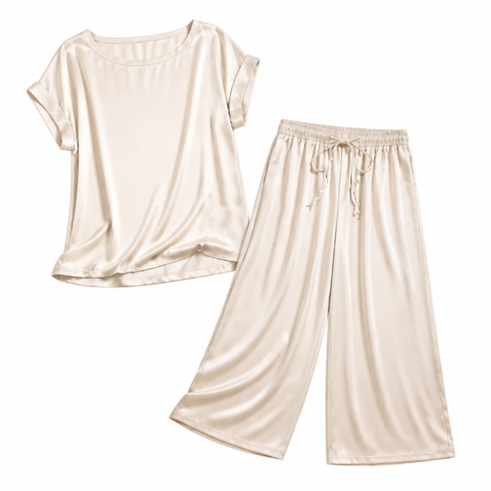 Nadine Two-Piece Set with Wide-Leg Trousers — View 12 | Clova