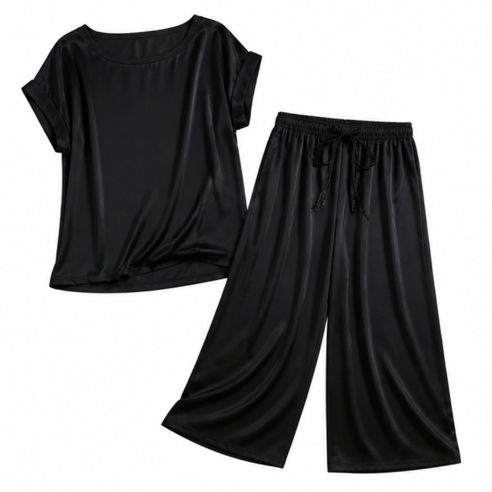 Nadine Two-Piece Set with Wide-Leg Trousers — View 13 | Clova