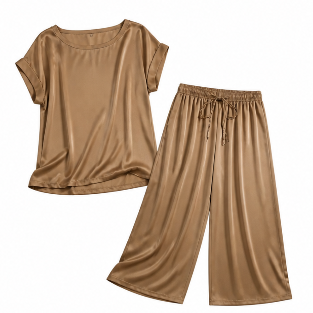 Nadine Two-Piece Set with Wide-Leg Trousers — View 14 | Clova