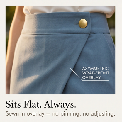 Wrap-Front Wide-Leg Pants — View 5 | Clova