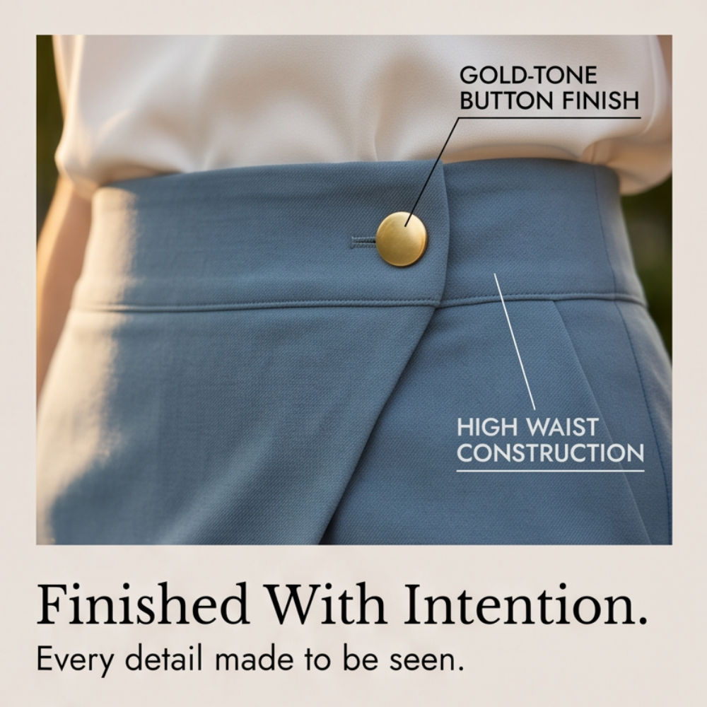 Wrap-Front Wide-Leg Pants — View 6 | Clova