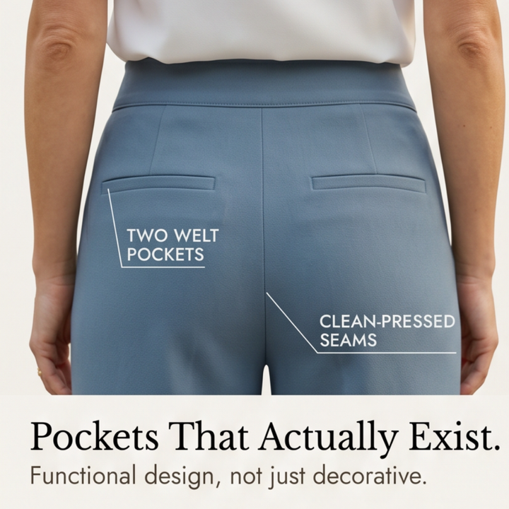 Wrap-Front Wide-Leg Pants — View 7 | Clova