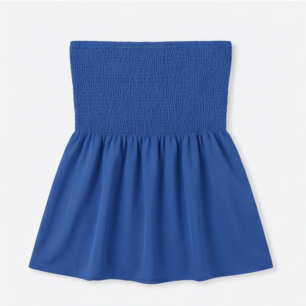 Strapless Smocked Babydoll Top — View 17 | Clova