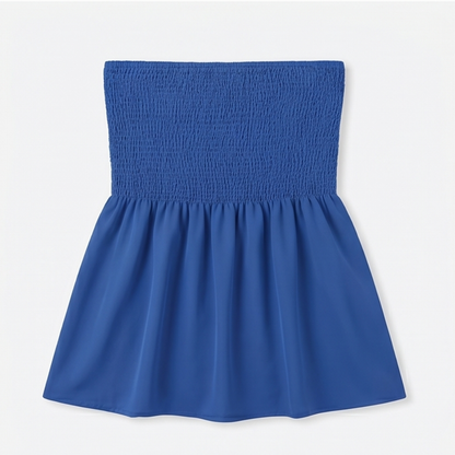 Strapless Smocked Babydoll Top — View 17 | Clova