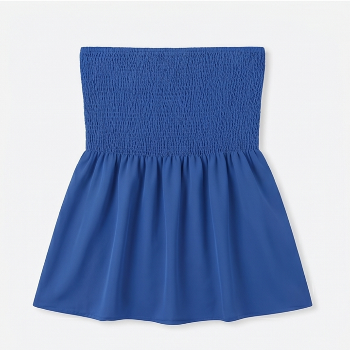 Strapless Smocked Babydoll Top — View 17 | Clova