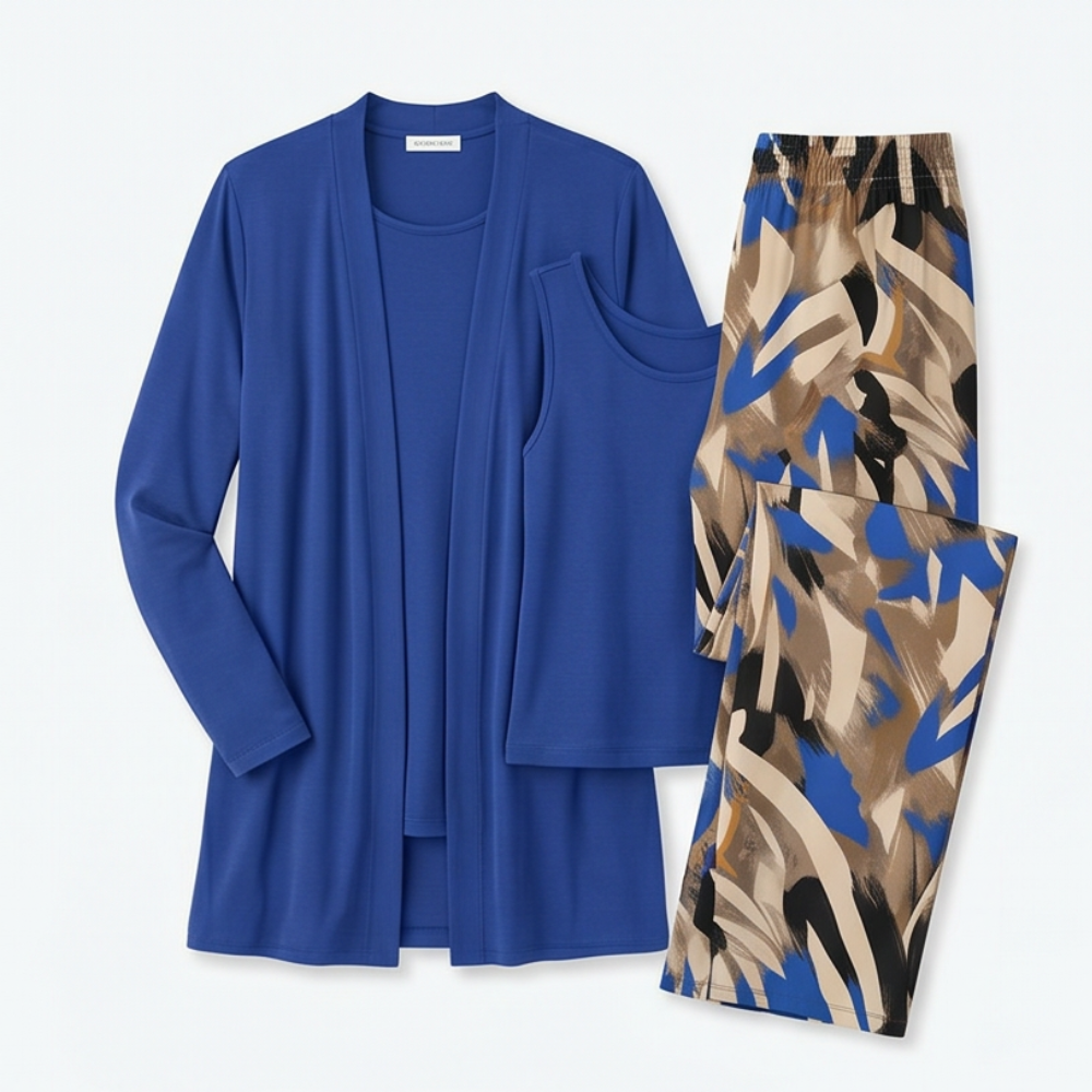 Elegant 3-Piece Cardigan Set — View 10 | Clova