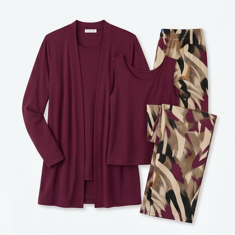 Elegant 3-Piece Cardigan Set — View 11 | Clova
