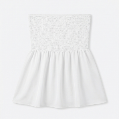 Strapless Smocked Babydoll Top — View 19 | Clova