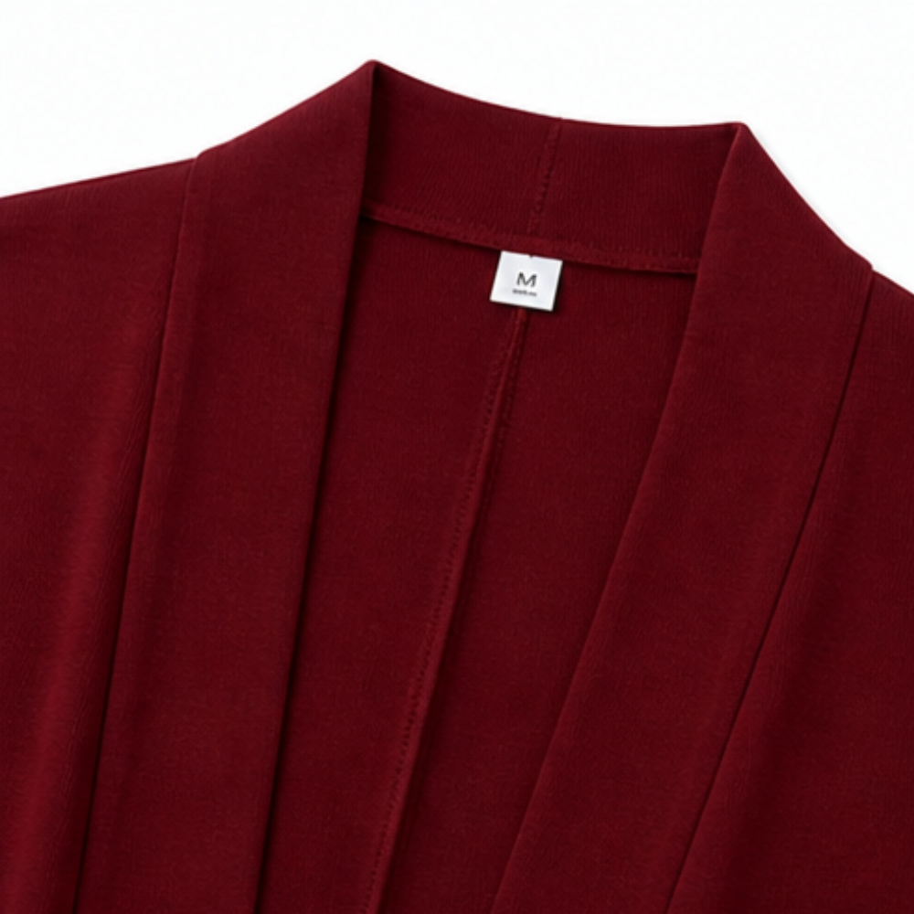 Maevelle Elegant 3-Piece Set with Drape Cardigan — View 7 | Clova