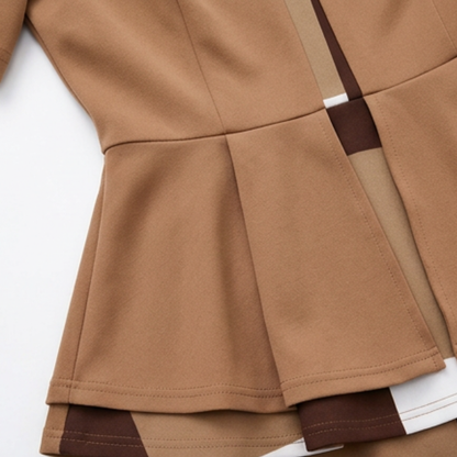 Lunavia Elegant Color-Block Peplum Set for Effortless Polish — View 11 | Clova
