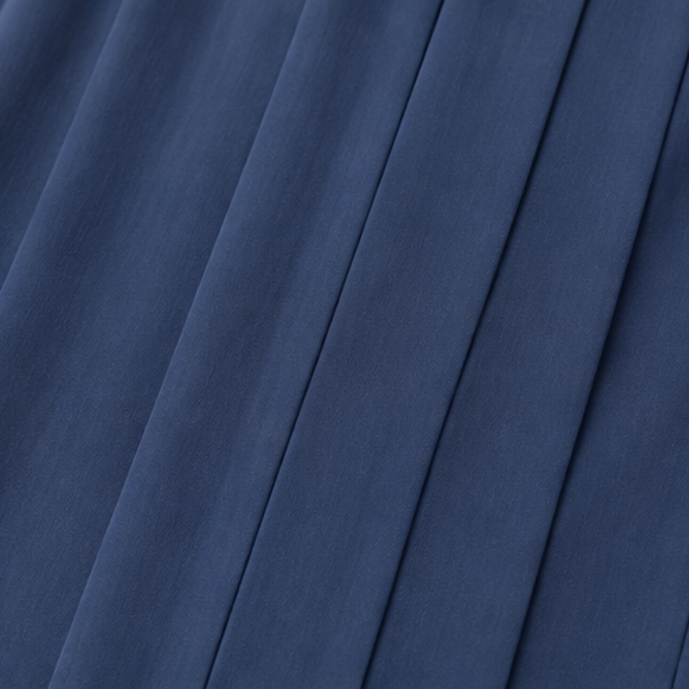 Pleated Short-Sleeve Blouse — View 13 | Clova