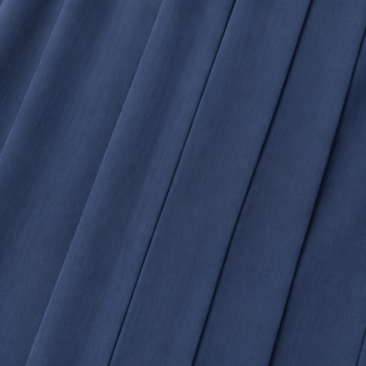 Pleated Short-Sleeve Blouse — View 13 | Clova