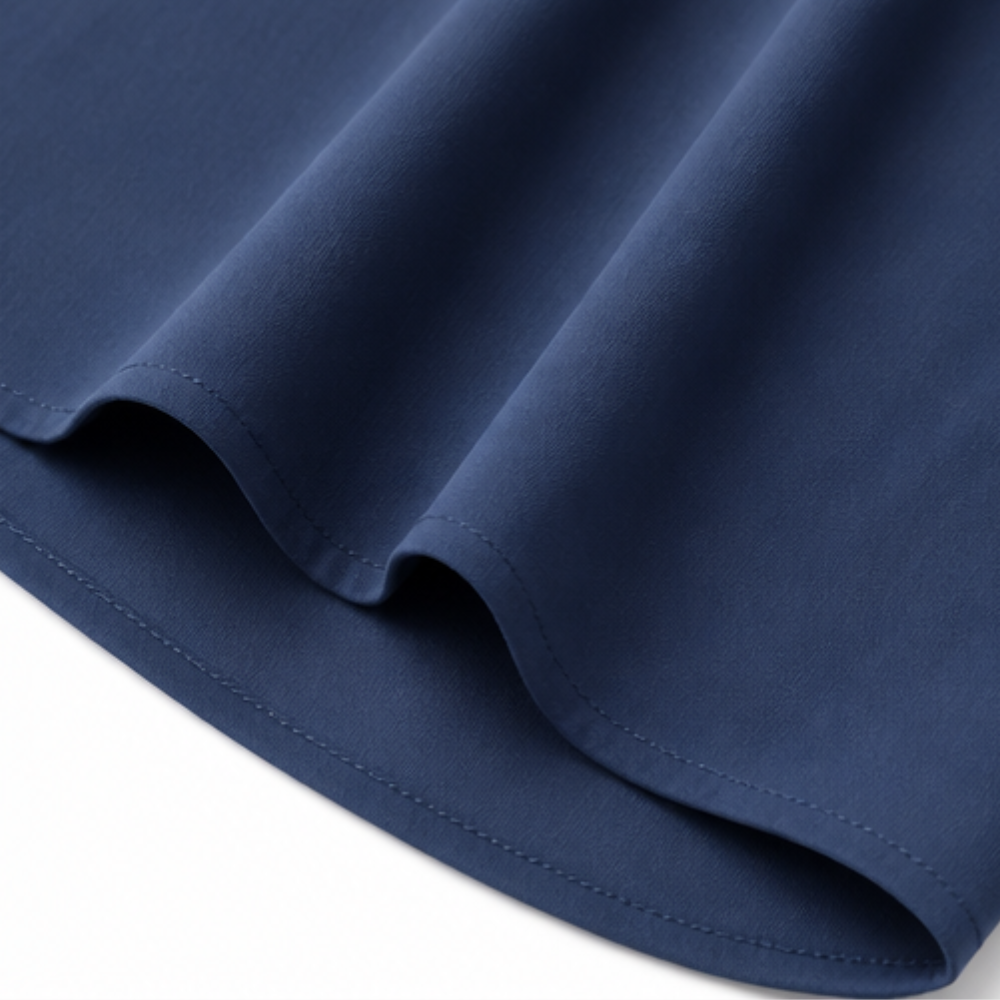 Pleated Short-Sleeve Blouse — View 15 | Clova