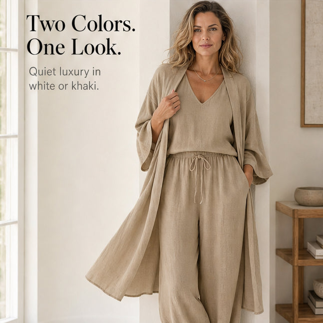 Elegant 3-Piece Loungewear Set for Effortless Style