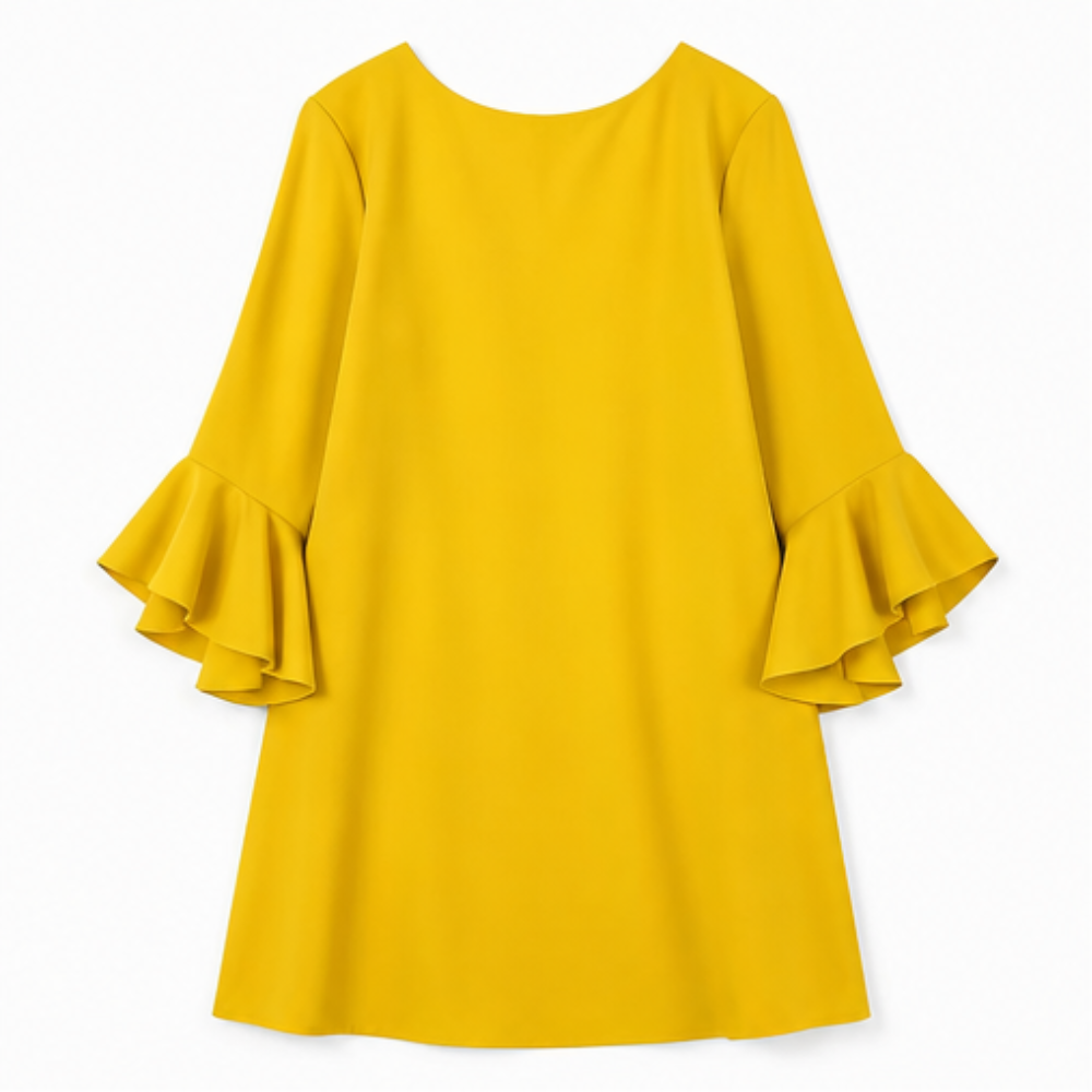 Statement Bell Sleeve Mini Dress — View 11 | Clova