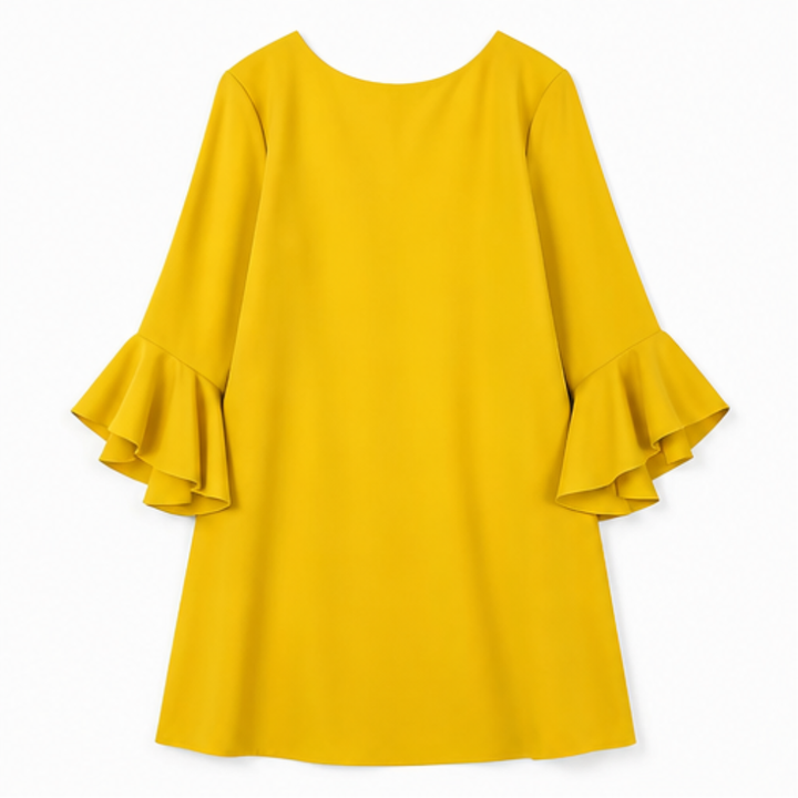 Statement Bell Sleeve Mini Dress — View 11 | Clova