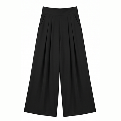 Flowy Pleated Palazzo Pants for Curvy Comfort — View 15 | Clova