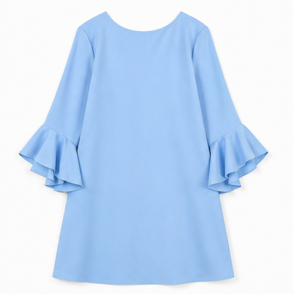 Statement Bell Sleeve Mini Dress — View 12 | Clova