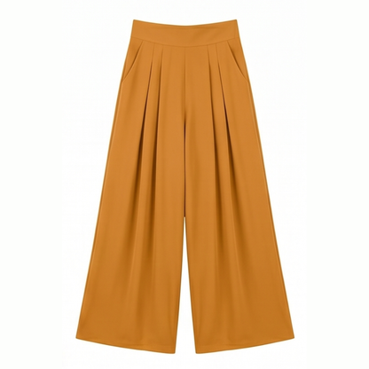 Flowy Pleated Palazzo Pants for Curvy Comfort — View 16 | Clova