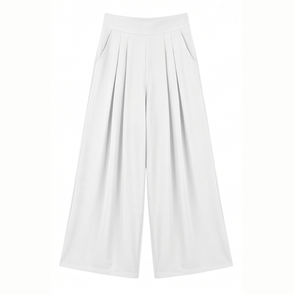 Flowy Pleated Palazzo Pants for Curvy Comfort — View 17 | Clova