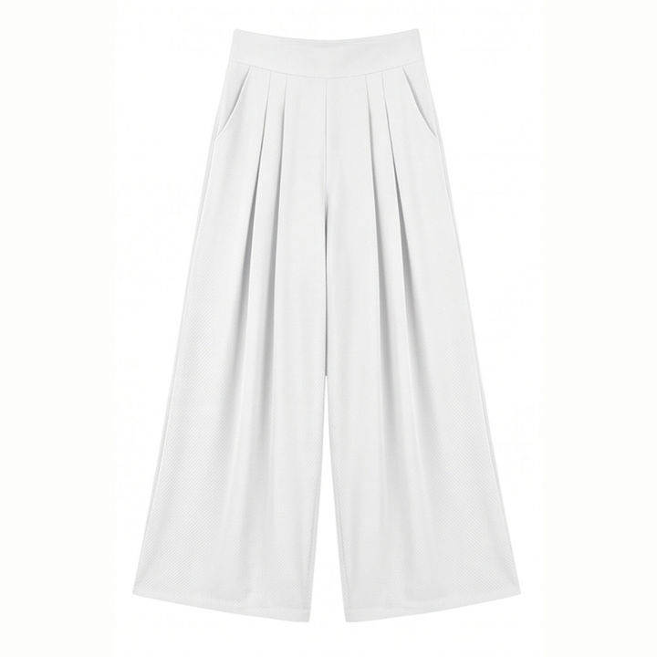Flowy Pleated Palazzo Pants for Curvy Comfort — View 17 | Clova