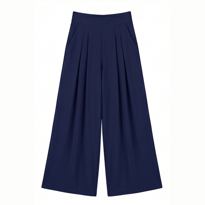 Flowy Pleated Palazzo Pants for Curvy Comfort — View 18 | Clova