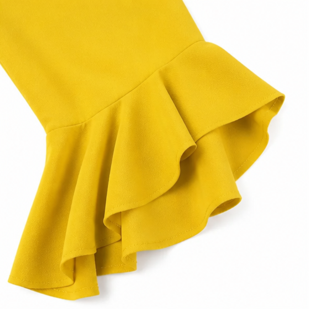 Statement Bell Sleeve Mini Dress — View 8 | Clova