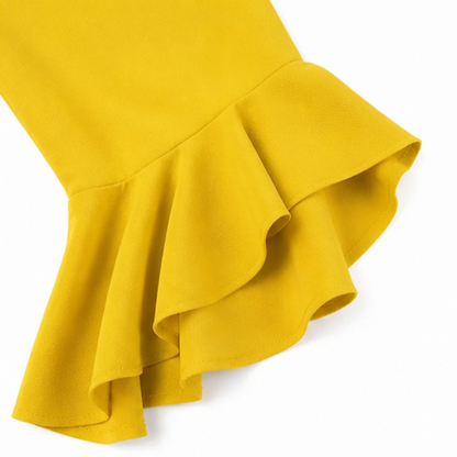 Statement Bell Sleeve Mini Dress — View 8 | Clova