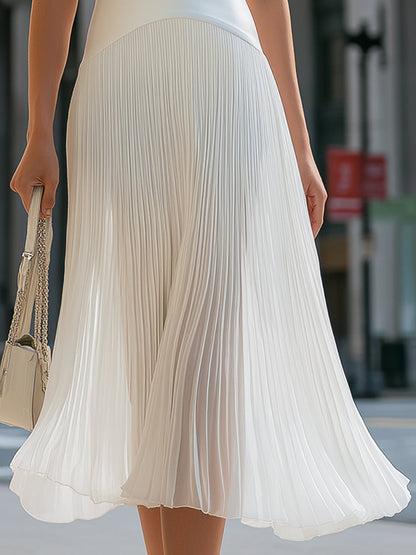 Sleeveless Pleated Midi Dress - Style View 3 | Clova