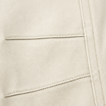 Stitch Detail Cropped Straight Pants — View 13 | Clova