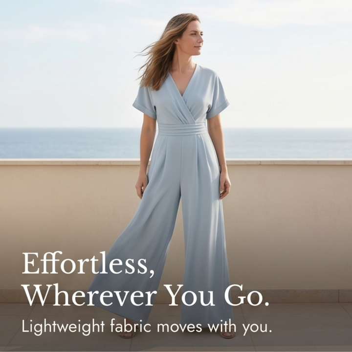 Elegant Wrap Jumpsuit — View 8 | Clova