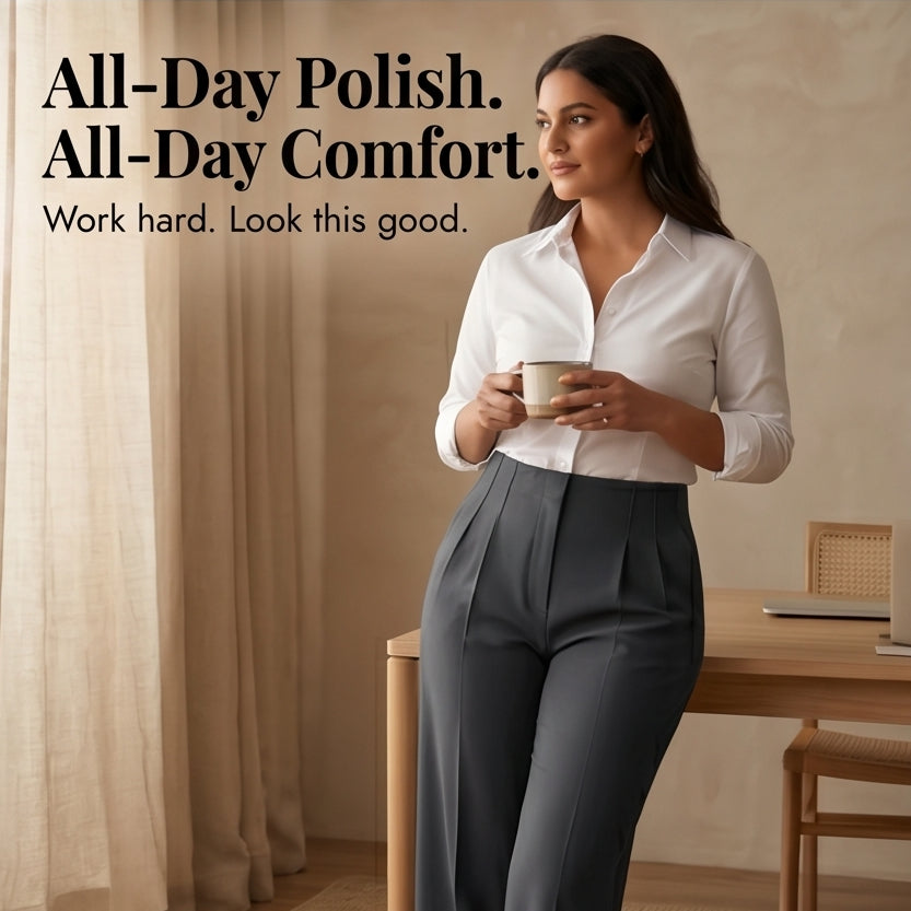 Tailored Pleated Trousers for Elongated Legs