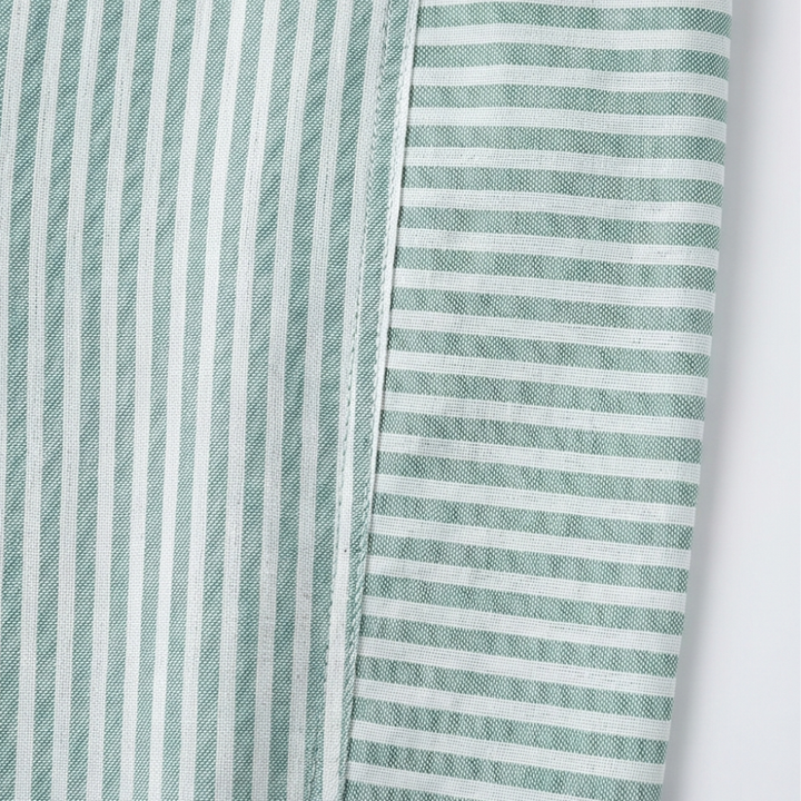 Striped Linen Pants with Elastic Waist — View 11 | Clova
